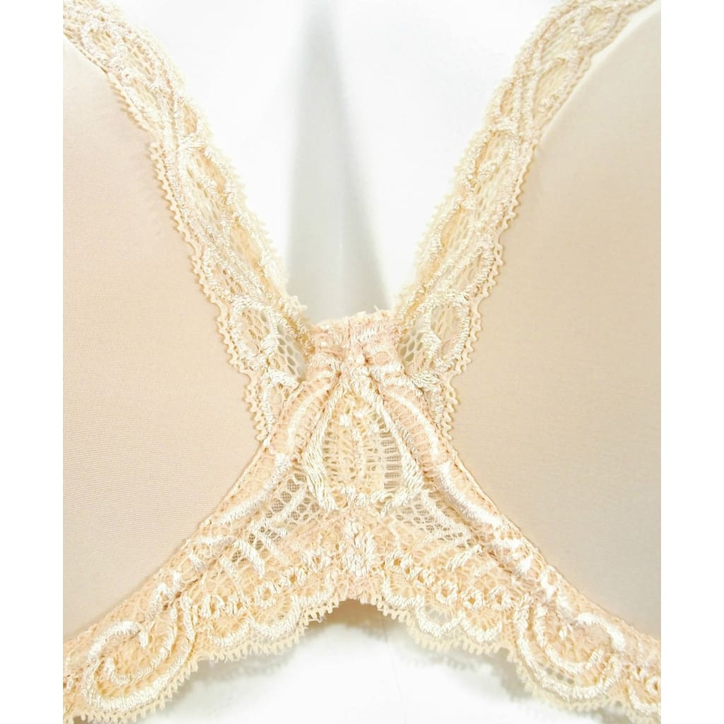 Paramour by Felina | Abbie Front Close T-Back Bra | Lace | Contour |  Seamless (Sugar Baby, 40G)