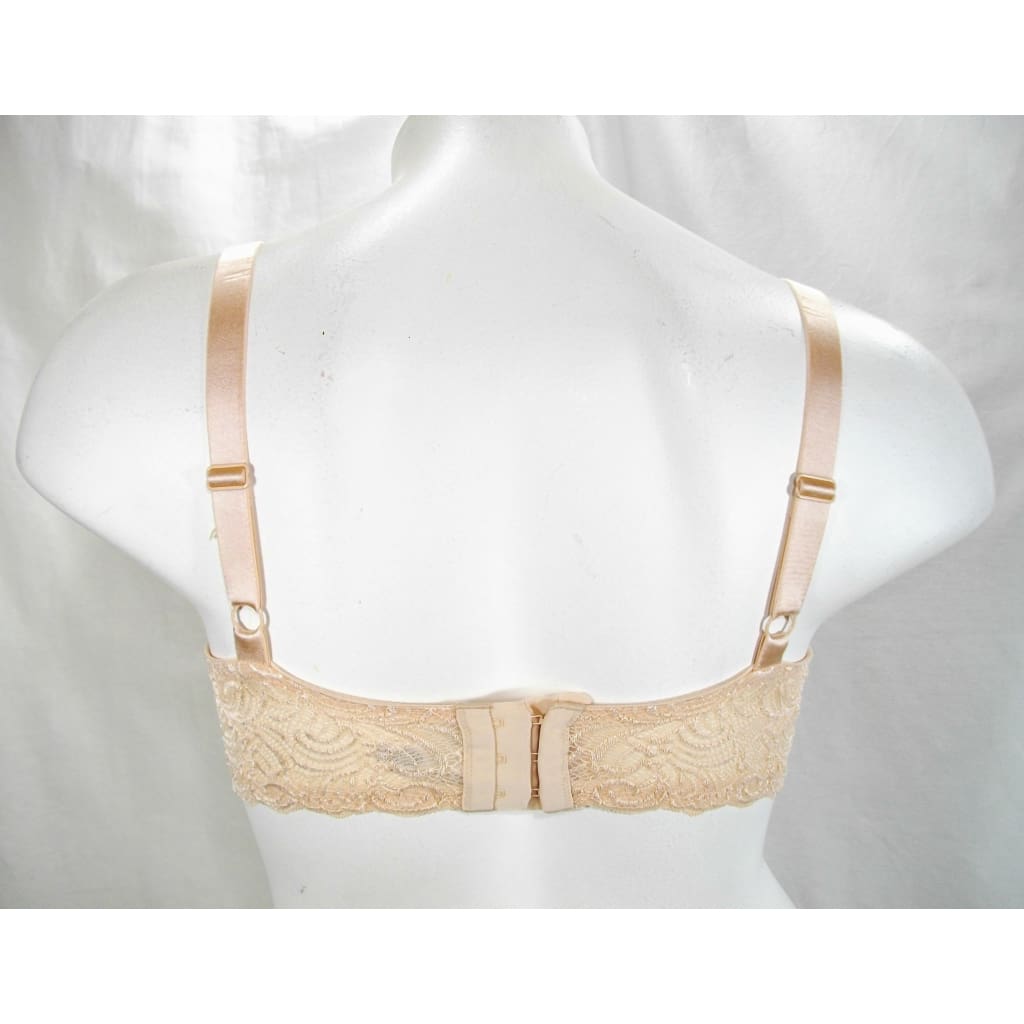 Paramour Bra Womens Size 38 G Beige Lace Trim Underwire Padded Adjustable  Straps