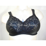 Playtex Secrets 4317 Satin & Lace Soft Cup Full Figure Wire Free Bra 50C Black NWT - Better Bath and Beauty