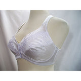 QT Intimates 42654 Satin & Lace Front Close Wire Free Bra 36B White - Better Bath and Beauty