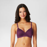 Simply Perfect RM1691T by Warner's Super Soft Wire Free Bra 34B Black Plumberry - Better Bath and Beauty