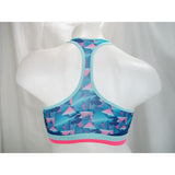 Sketchers Women's Wire Free Sports Bra Size LARGE Geometric Blue & Pink Print NWT - Better Bath and Beauty