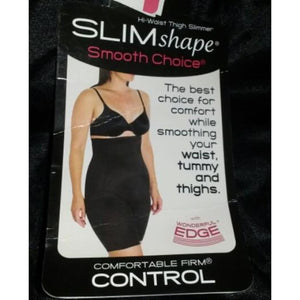 Slim Shape Comfortable Firm Control High Waist Thigh Slimmer MEDIUM Black NWT - Better Bath and Beauty