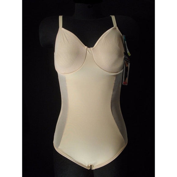 Slimmers Sheer & Sexy Shaping Underwire Bodysuit 36B Nude NWT - Better Bath and Beauty