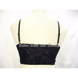 Sweet Treats Long Line Wire Free Lace Crop Bralette MEDIUM Black NWT - Better Bath and Beauty