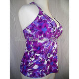 Tropical Escape Halter Tankini Swim Suit Top Size 8 Purple Floral NWT - Better Bath and Beauty