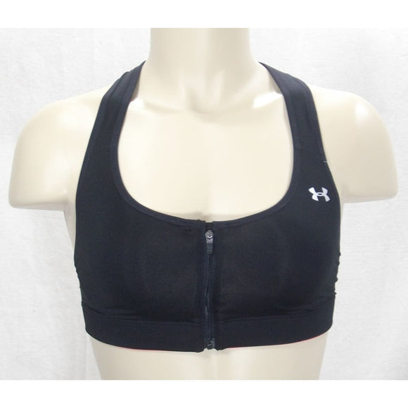 Under Armour 1236590 UA Armour Zip-Front Wire Free Protegee Bra 30C Black NWT - Better Bath and Beauty