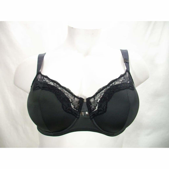 Unveiled by Felina 110059 Entre-Doux Unlined UW Bra 36D Black & Gray - Better Bath and Beauty