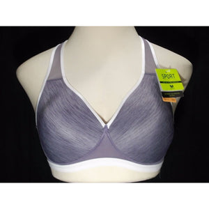 Wacoal 856234 Soft Cup Racerback Wire Free Sports Bra 34C Gray & White NWT - Better Bath and Beauty