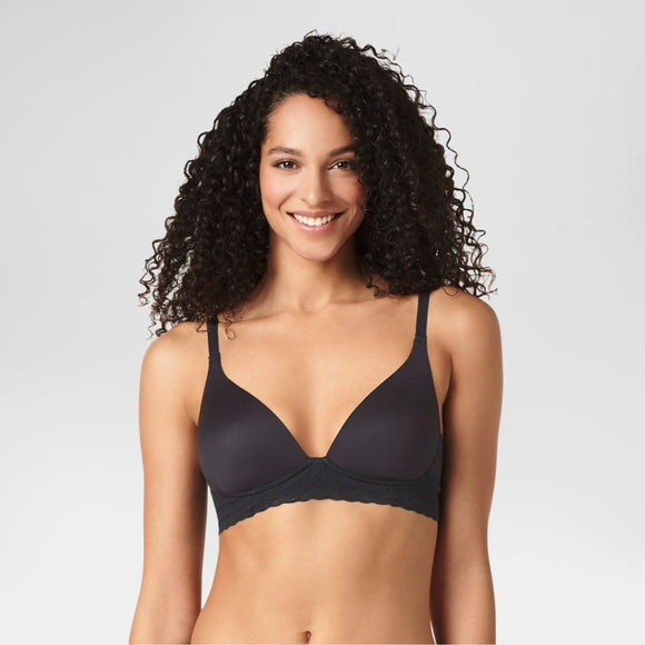 Warner's RO5691 Simply Perfect Supersoft Lace Wirefree Bra 40C Black - Better Bath and Beauty