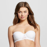 Xhilaration Lace Lightly Lined Convertible Strapless Underwire Bra 32A Fresh White NWT - Better Bath and Beauty