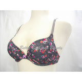 Xhilaration T-Shirt Push-Up Underwire Bra 34C Gray Floral Ditsy NWT - Better Bath and Beauty