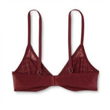 Xhilaration Unlined T-Shirt Lace Underwire Bra 34A Boysenberry Red - Better Bath and Beauty