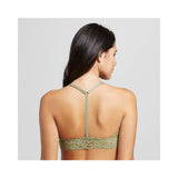 Xhilaration Wire Free High Neck T-Back Lace Bra Bralette XS X-SMALL Tanglewood Green - Better Bath and Beauty
