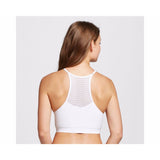 Xhilaration Wire Free High Neck with Mesh Bra Bralette X-SMALL White NWT - Better Bath and Beauty