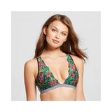 Xhilaration Wire Free Lace Plunge Bra Bralette XS X-SMALL Tropical Print NWT - Better Bath and Beauty